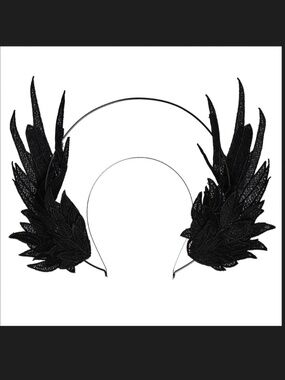 Goth Raven Feather Headdress